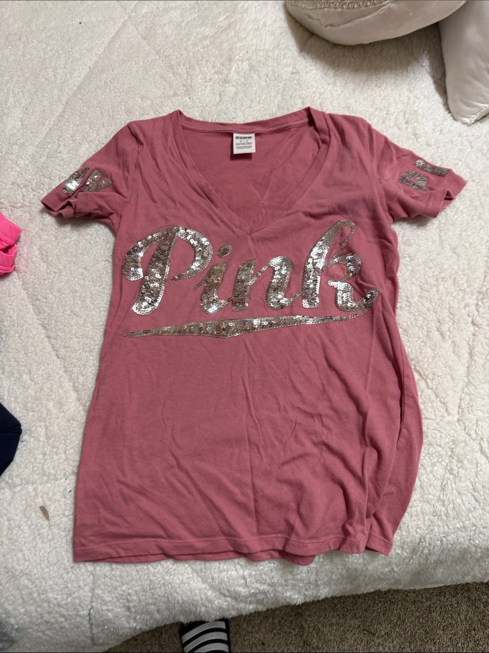 Victoria's Secret PINK Crewneck Tee - Rose Pink